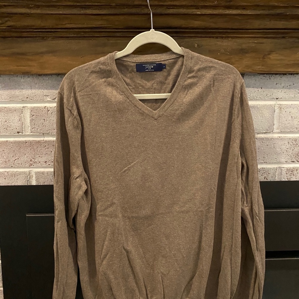 J.crew Brown v neck sweater